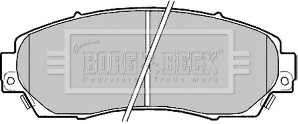 BORG & BECK stabdžių trinkelių rinkinys, diskinis stabdys BBP2204